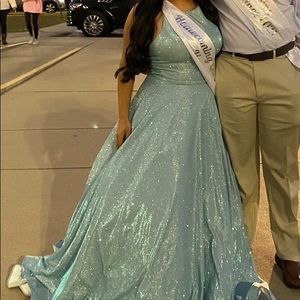 Sparky long blue dress!